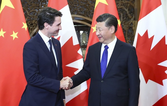 习近平会见加拿大总理特鲁多