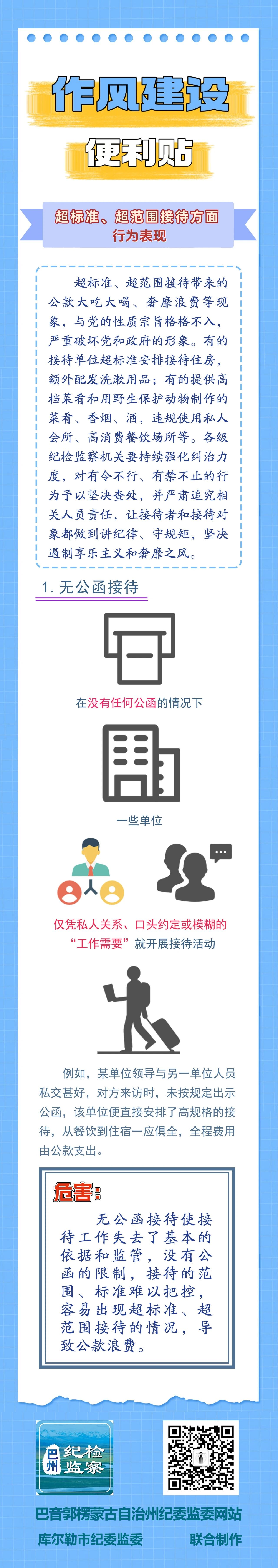 作风建设便利贴丨超标准、超范围接待方面行为表现①